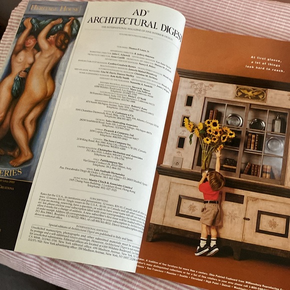 Vintage September 1995 edition architectural digest magazine - Picture 7 of 17